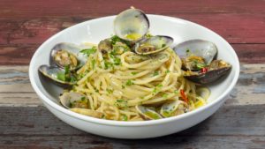 spaghetti vongole ricetta olio monovarietale peranzana